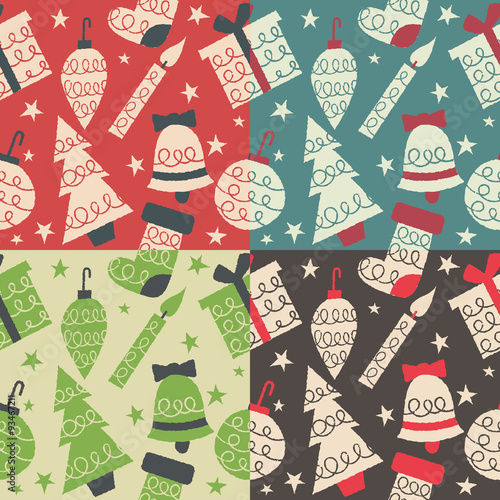 Vintage Christmas Patterns - (pattern swatches included)