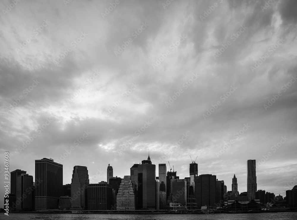 Lower Manhattan Skyline and Cloudscape