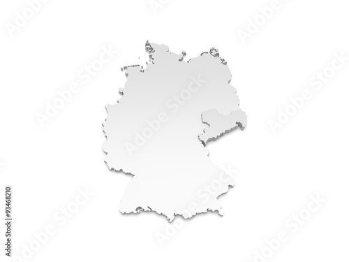 3D Karte Deutschland - Sachsen