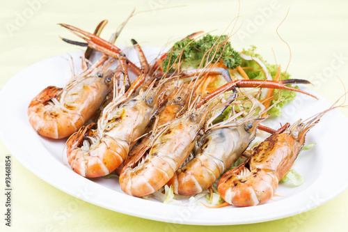 Group of grilled shrimps