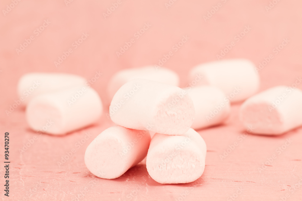 sweet marshmallows on a pink background sweet marshmallows on a pink background