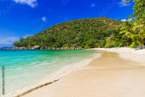 Anse Kerlan - Tropical beach in Seychelles, Praslin