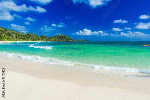 Anse Kerlan - Tropical beach in Seychelles, Praslin