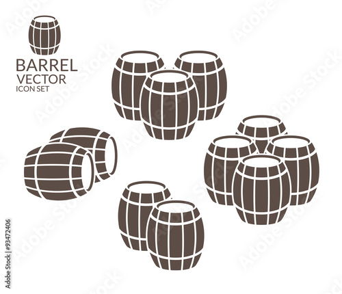 Barrel. Icon set