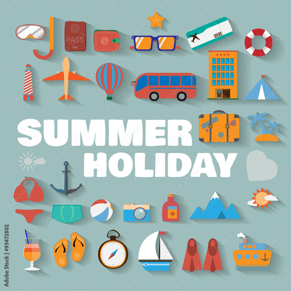Obraz premium Summer holiday infographics