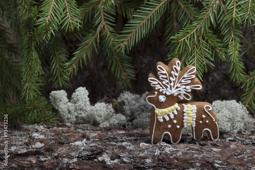 Christmas gingerbread in the form of a deer .