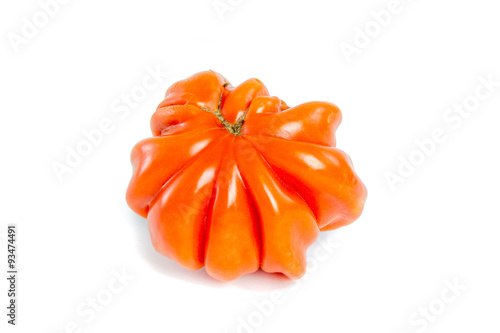 Cuore di Bue tomatoe isolated on a white background