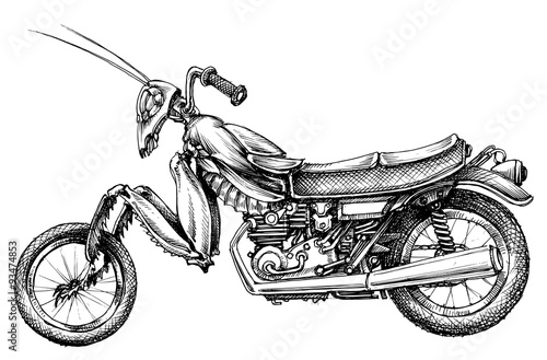 Fantasy insect motorcycle