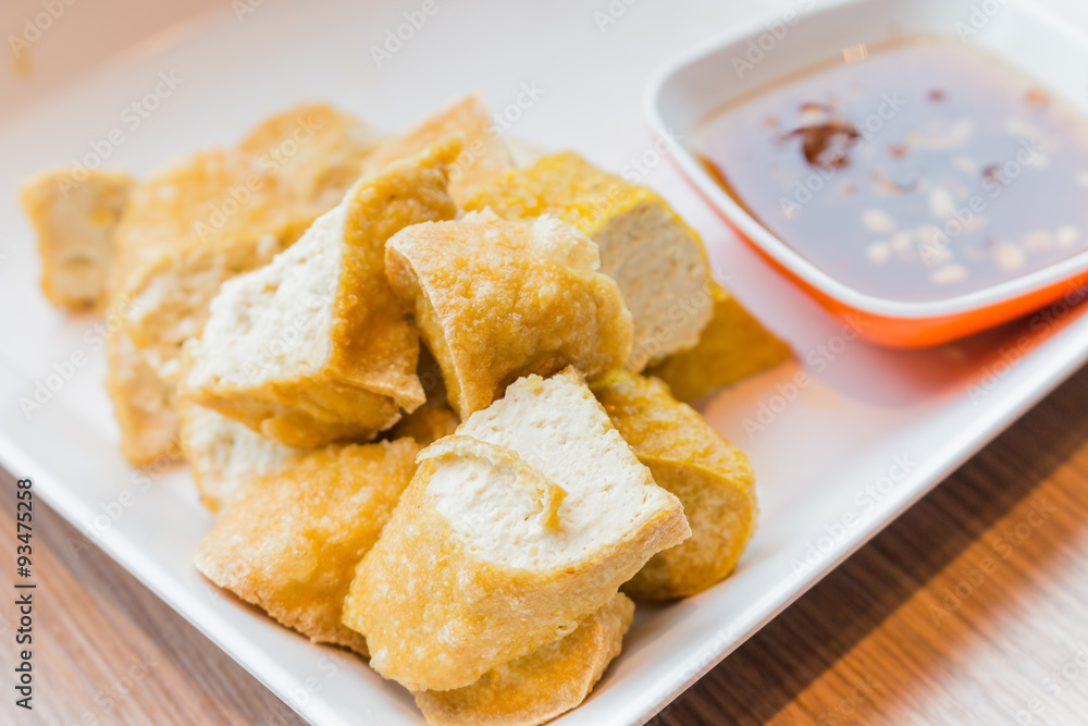 Fried Tofu with sweet souce Fried Tofu with sweet souce