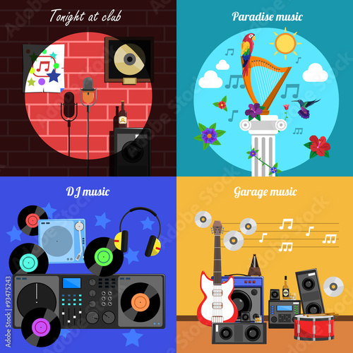 Melody And Instruments Banners Set 