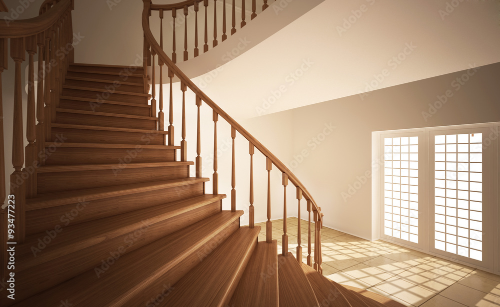 Obraz premium Stair in an empty room