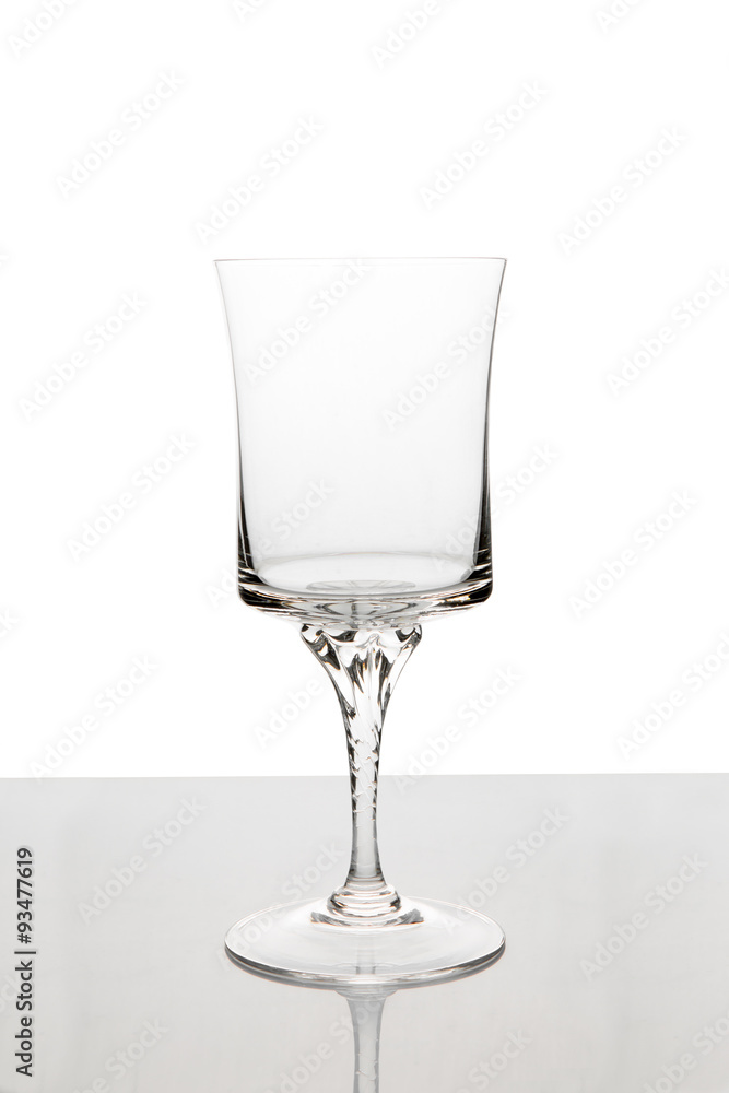 Empty wine glass. isolated on a white background