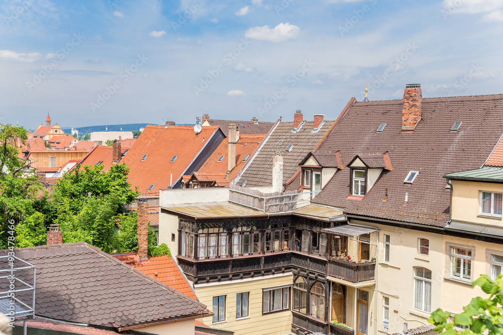 Bamberg. Tile roofs of buildings in the historic city. Historic city center of Bamberg is a listed UNESCO world heritage site Bamberg. Tile roofs of buildings in the historic city. Historic city center of Bamberg is a listed UNESCO world heritage site