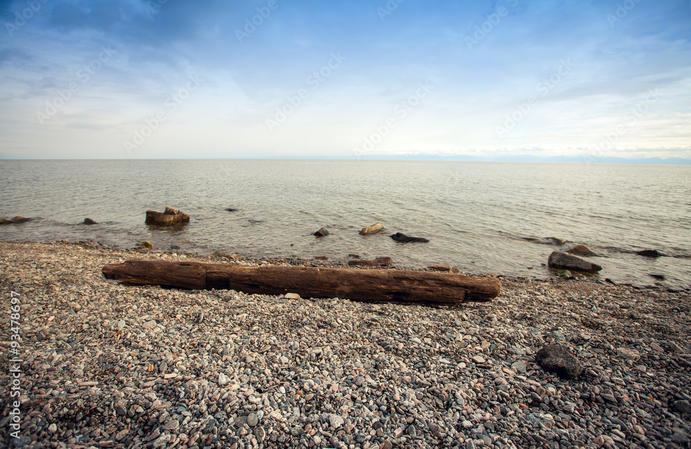 Fototapeta premium rocky coast of Lake Baikal.