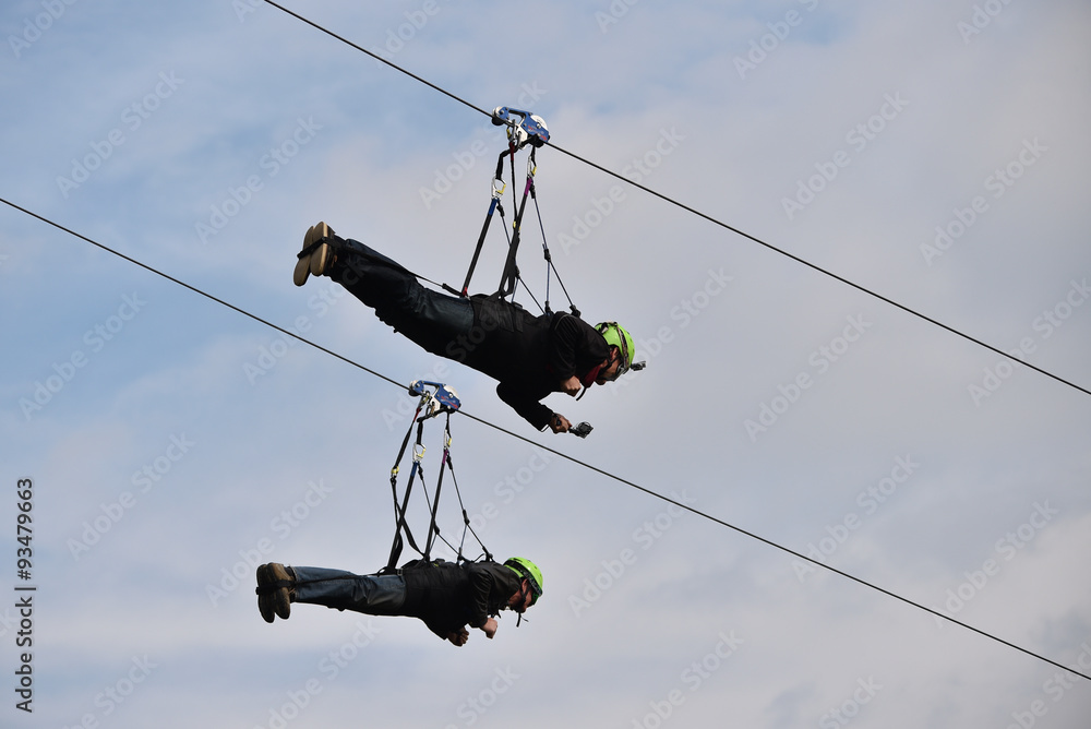 Mega Zip Line StockFoto Adobe Stock