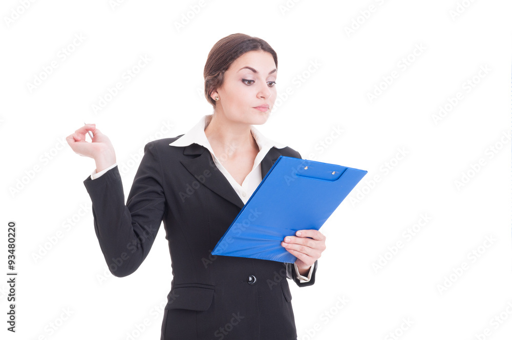 Busy and arrogant woman business inspector or supervisor Busy and arrogant woman business inspector or supervisor