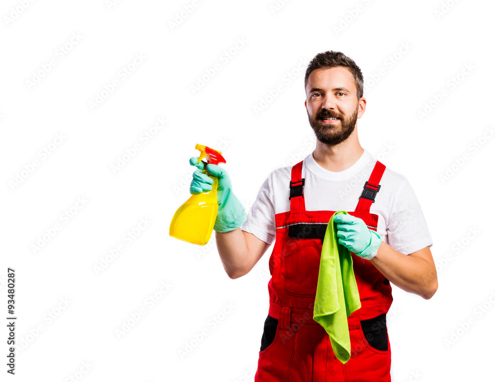 Young handsome cleaner Young handsome cleaner