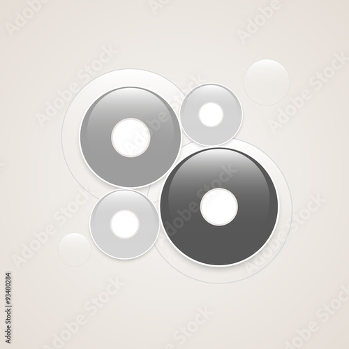 Modern Design Circle template / can be used for infographics / numbered banners / horizontal cutout lines / graphic or website layout vector