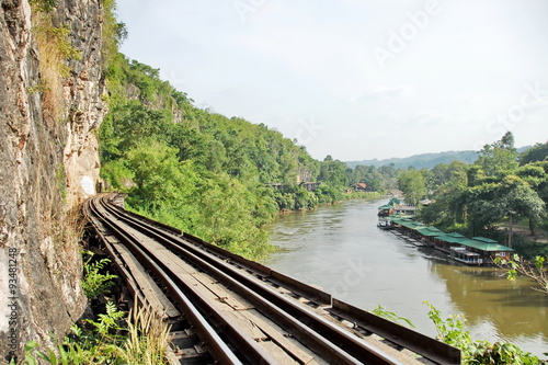 Railway along The River Kwai, built by prisoners of war during World War II.