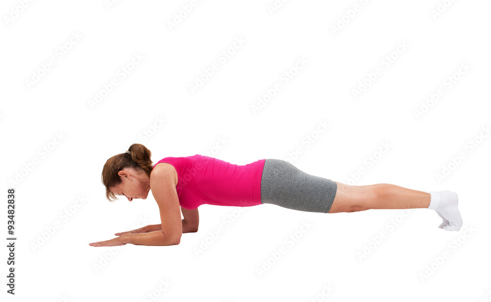 Sporty woman doing gymnastics Sporty woman doing gymnastics