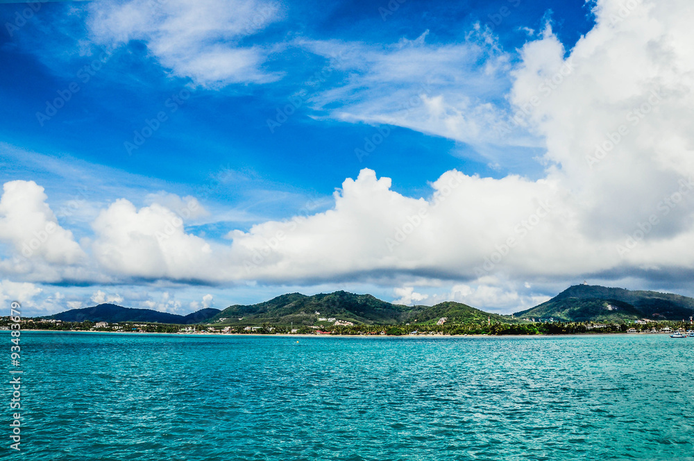 Tropical ocean island landscape Tropical ocean island landscape