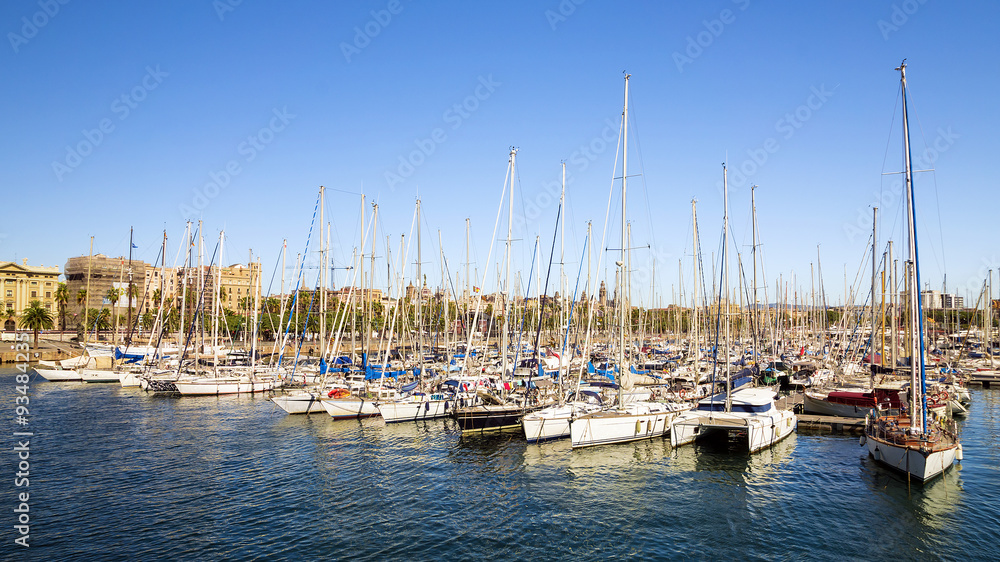 Port in Barcelona, Spain
