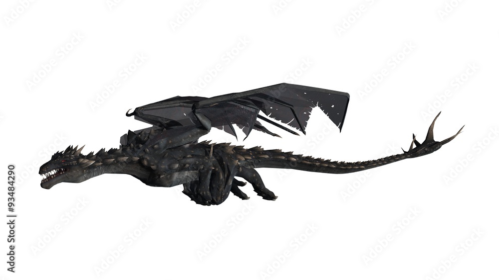 Fototapeta premium Dragon isolated on white background