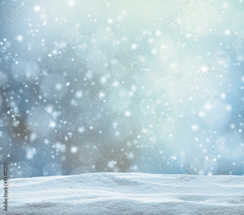 Winter snowy abstract background