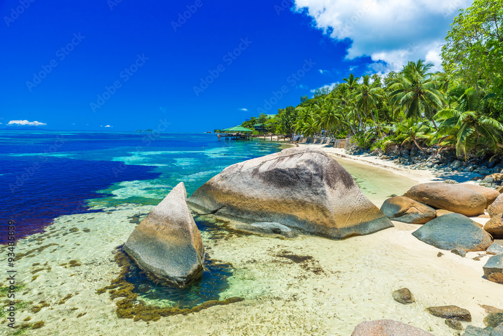 Tropical beaches on paradise island Tropical beaches on paradise island