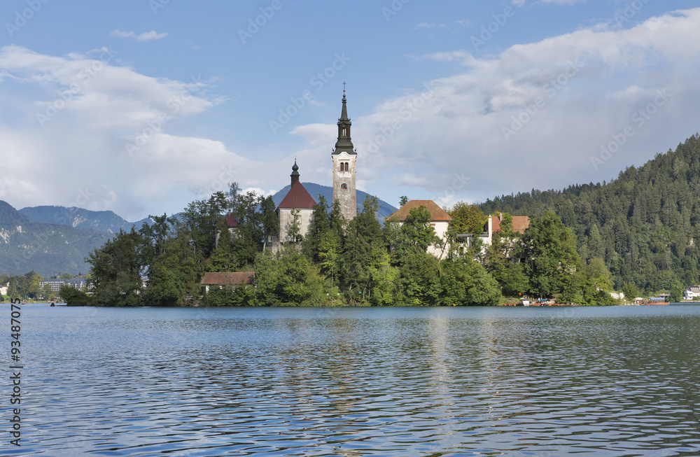 Lake Bled in Slovenia with Church of the Assumption Lake Bled in Slovenia with Church of the Assumption