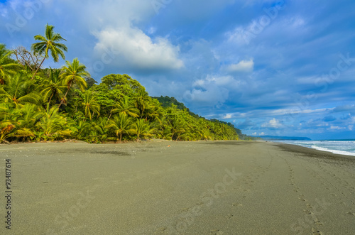 Wild beach at Corcovado Jungle in Costa Rica