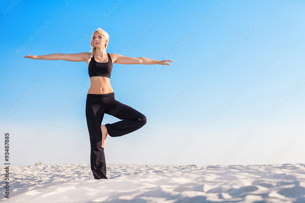 Young woman doing yoga Young woman doing yoga
