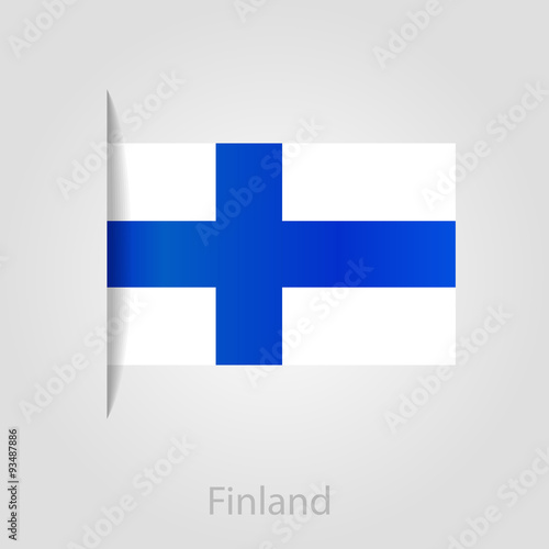 Finland flag, vector illustration