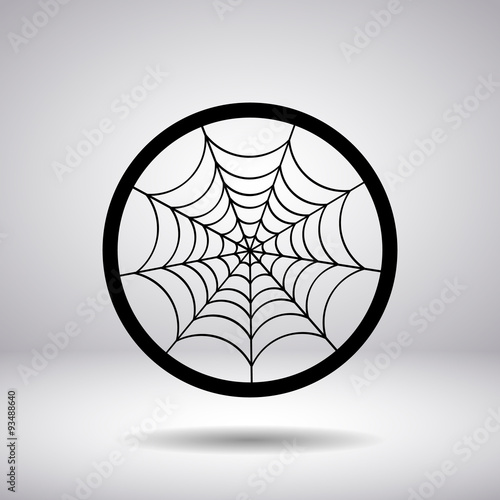 Silhouette of a spider web