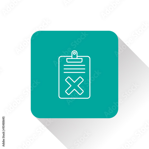 Quality control related vector icon. Fail