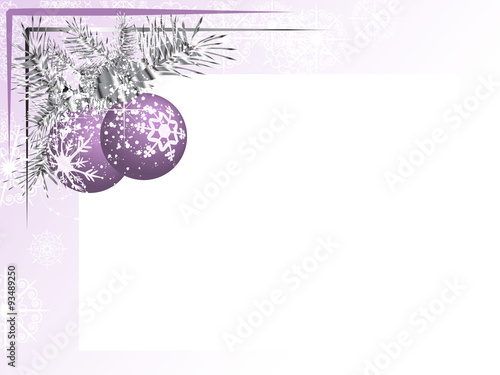 Violet christmas balls