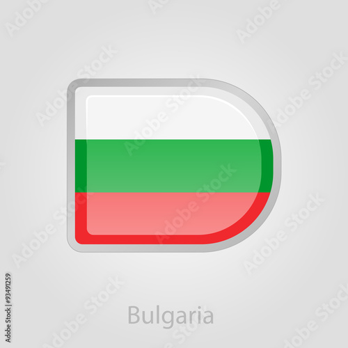 Free Download Bulgaria flag button, vector illustration - GFXLoad