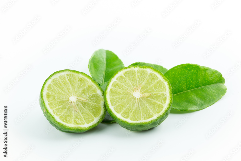 Lime on white