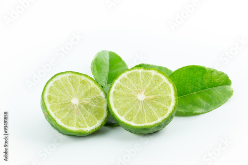 Lime on white