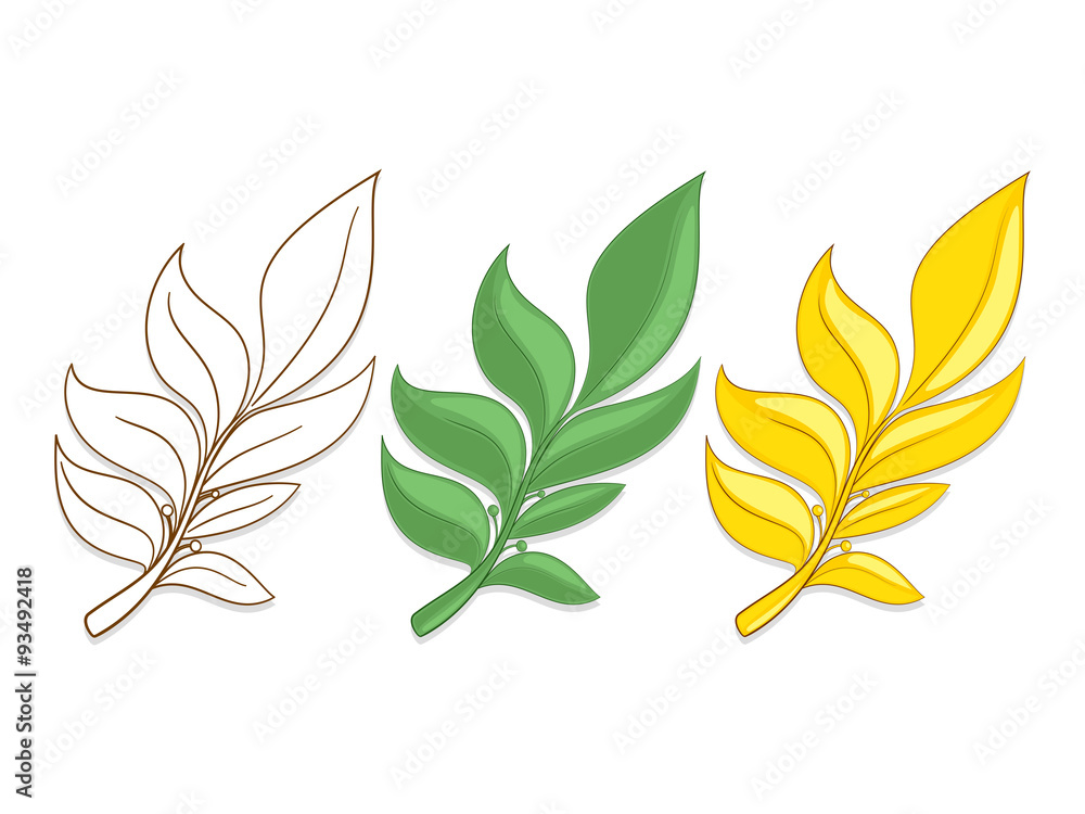 Branches of laurel vector illustration Branches of laurel vector illustration