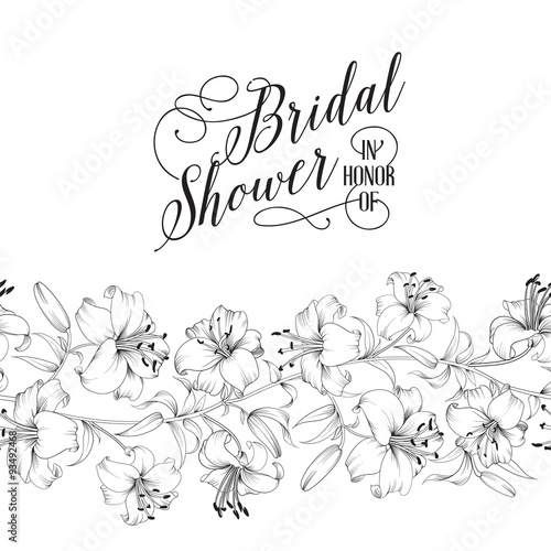 Vintage bridal shower card. © Kotkoa