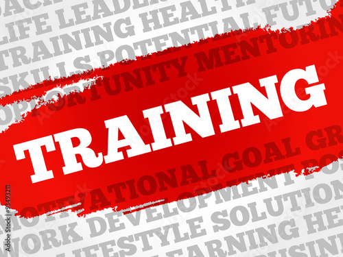 TRAINING word cloud, business concept