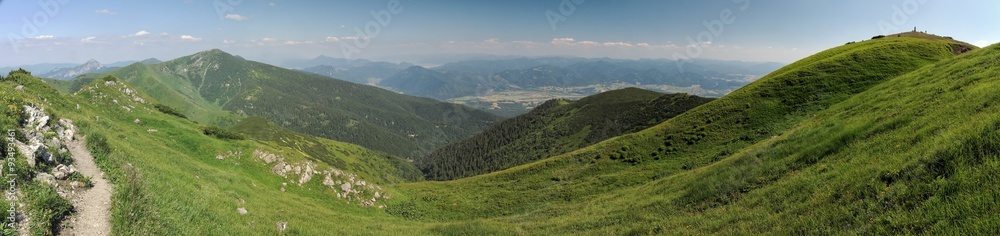 north view from Maly Krivan mountain in Mala Fatra  mountains