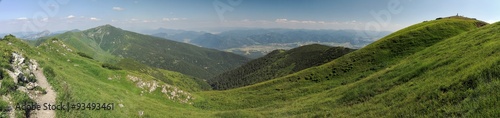 north view from Maly Krivan mountain in Mala Fatra mountains