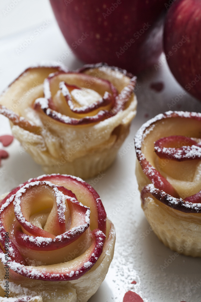 apple rose muffin