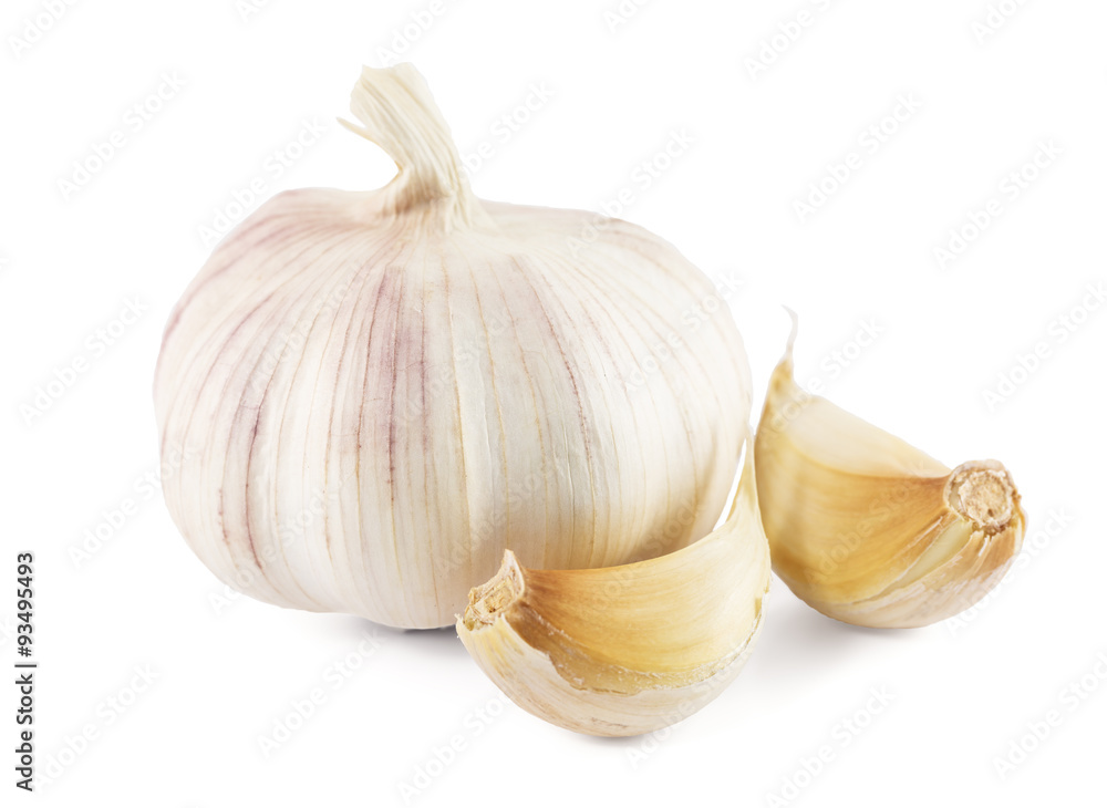 Obraz premium garlic on a white background