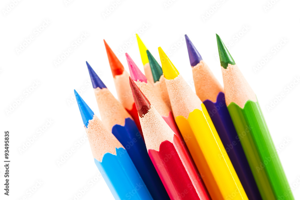 Colourful pencils isolated on a white background Colourful pencils isolated on a white background
