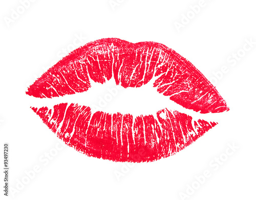 Canvas Print beautiful red lips