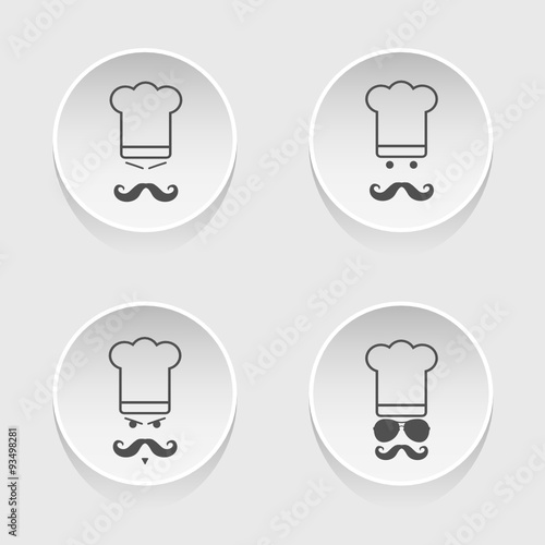 chef cooking icon vector