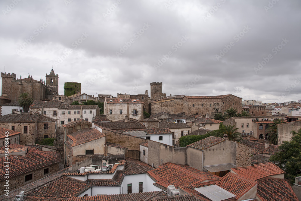 Fototapeta premium Lugares con encanto en España, ciudad medieval de Cáceres
